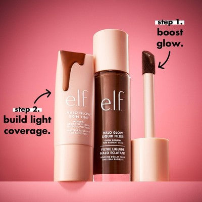 e.l.f. Halo Glow Skin Tint Foundation Mineral SPF 50 2 Fair Warm 1 fl oz - Imperfect Box