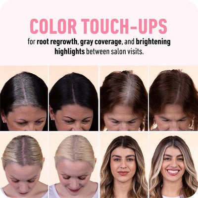 BOLDIFY Root Touch Up Powder with Brush Covers Grays Medium Brown - Imperfect Box