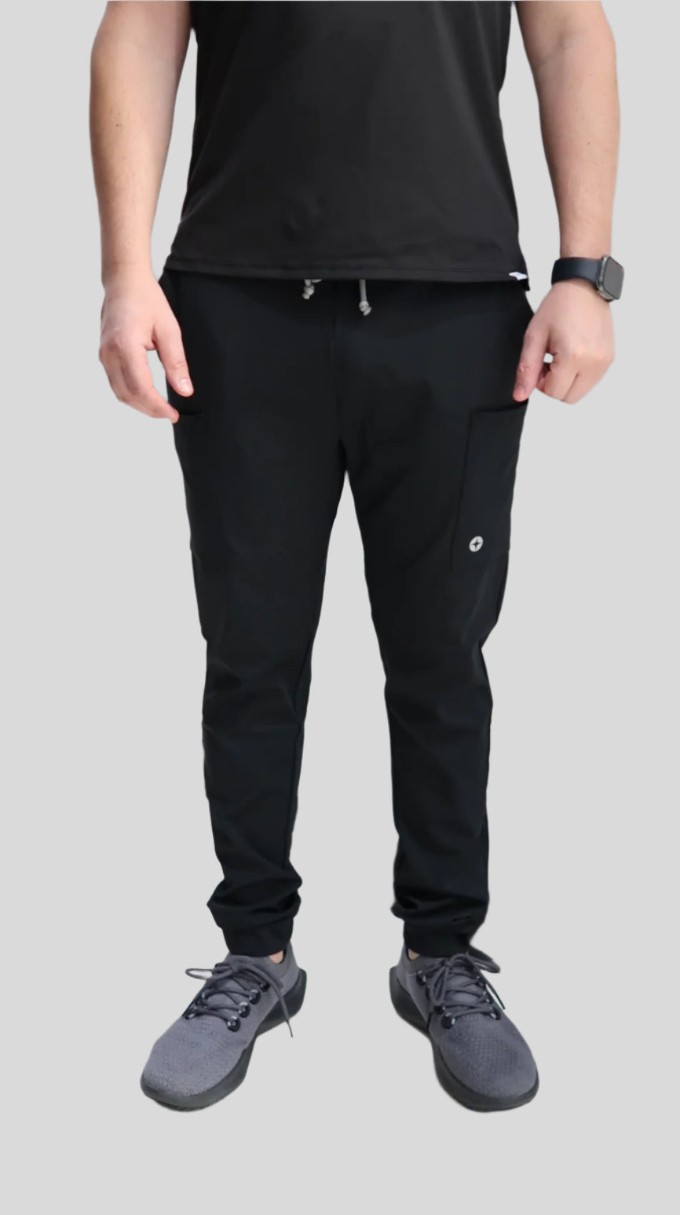 Men's Black Scrub Joggers