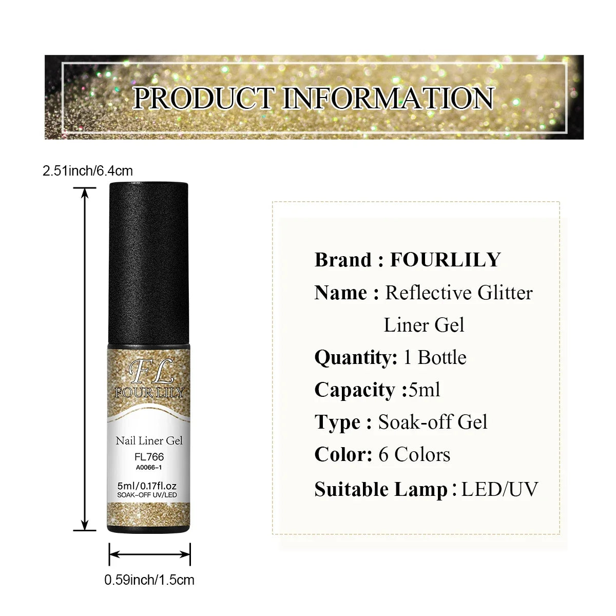 FOUR LILY - Glitter Liner Gel 5ml