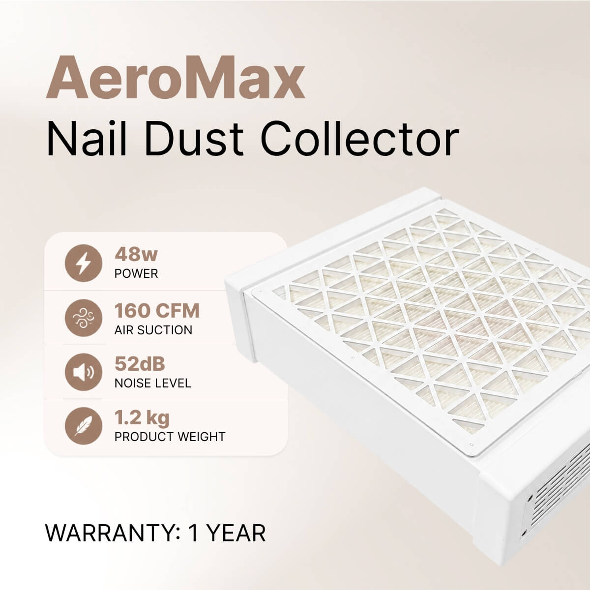 AeroMax - Nail Dust Collector Pink