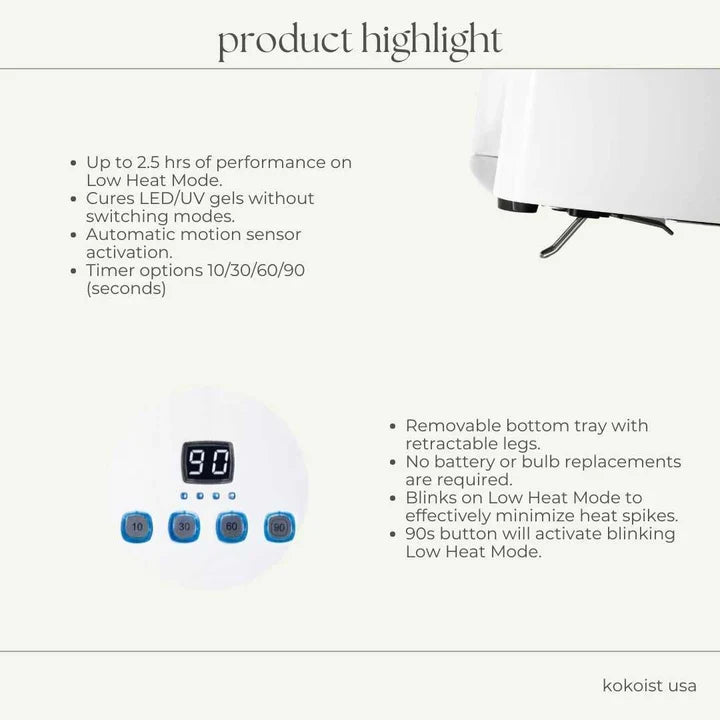 Kokoist LE BLANC Hybrid LED/UV Cordless Light-2