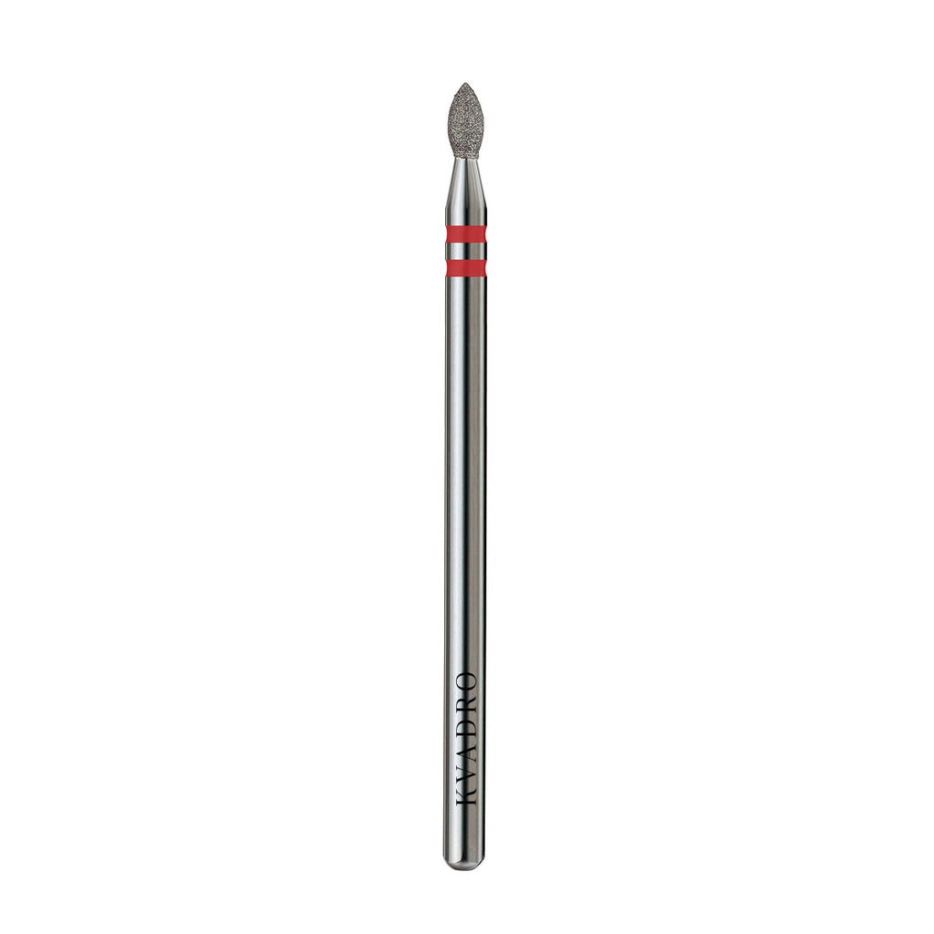 KVADRO Diamond Nail Drill Bit – Bud 0.21 mm – Red (#622)-1